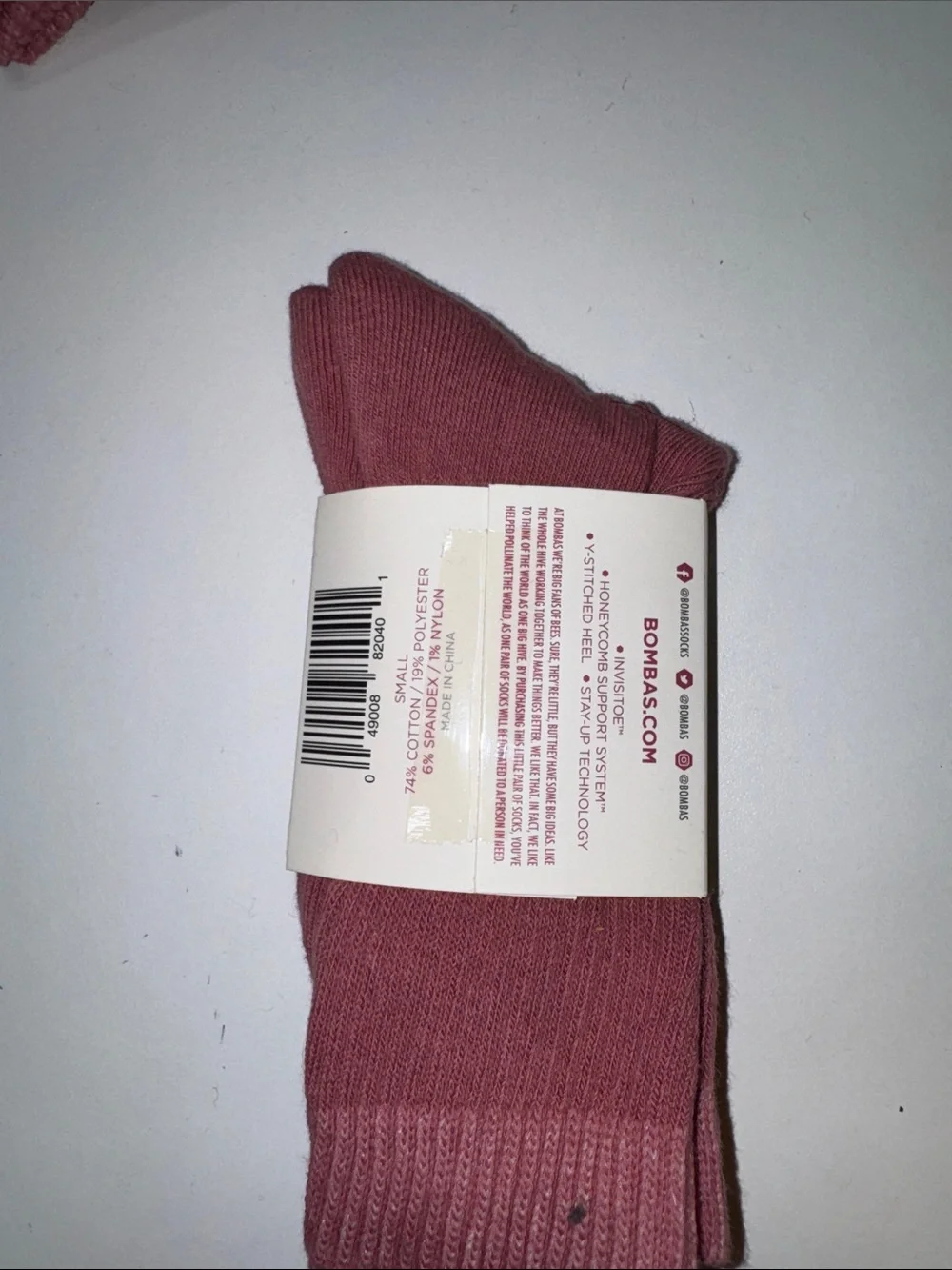 Bombas Women's calf sock in Dusty Rose